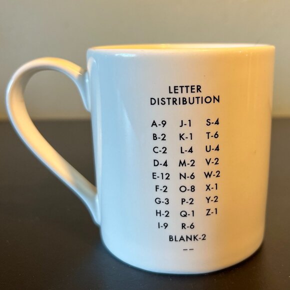 SCRABBLE Crossword Board Game Tile Letter T Initial Monogram Ceramic Mug - Picture 7 of 9